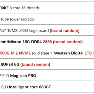 i9 9900KF 8 Cores 16 Threads GTX1660S Professional Designer 3D Rendering Modeling Video Editing Gaming Desktop Computer PC Host